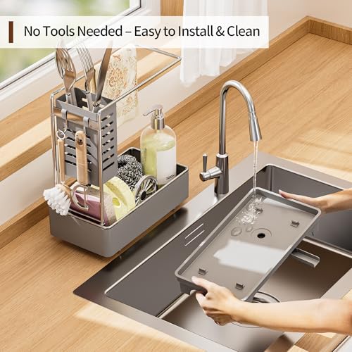 2 Tier Sponge Holder for Kitchen Sink (Grey 2)