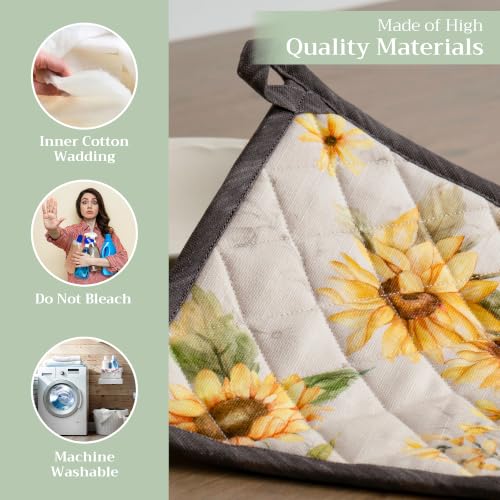 Pot Holders 100% Cotton Potholders (057 - Candice / 8" x 8" (Pot Holder Pack of 2))