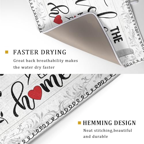 White Kitchen Dish Drying Mat 18x24 Inch Knife Fork Dish Drainer Rack Mats Microfiber Absorbent Protector for Kitchen Countertop Decor (home kitchen / 18" x 24")
