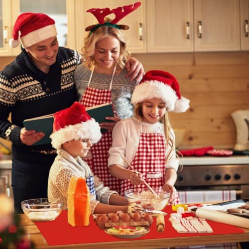 Extra Large Silicone Mats for Kitchen Counter (06-red / 27.6"L x 16"W)