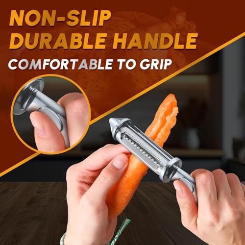 Kitchen Scissors and Vegetable Peelers Set (Light Silver)