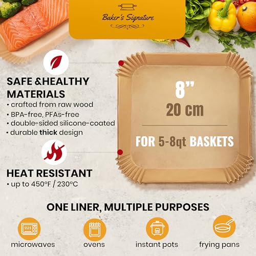 Air Fryer Liners Disposable (8" Square)