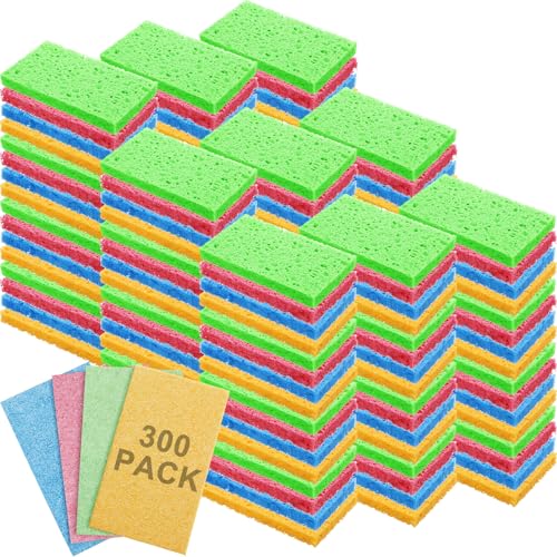 300 Pcs Sponges Bulk Sponges Kitchen Compressed Sponge (300 Count)