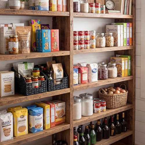 Pantry Organizers and Storage (Black(Paper Rope) / 2x 8½"L x 10"W x 7½"H)