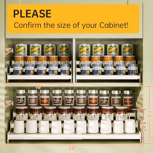 Expandable Carbon Steel Spice Rack Organizer for Pantry