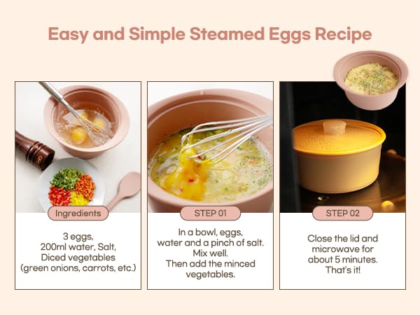 Microwave Silicone Steamer for Baby Food (Terracotta Rose / 27.1oz (800ml))
