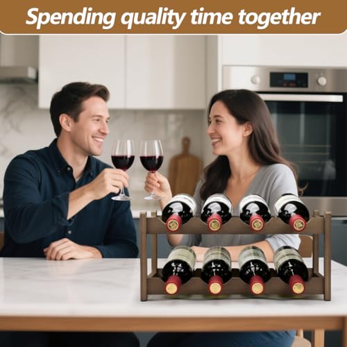 Wine Rack 8 Bottle 2 (2 Tier Moca)
