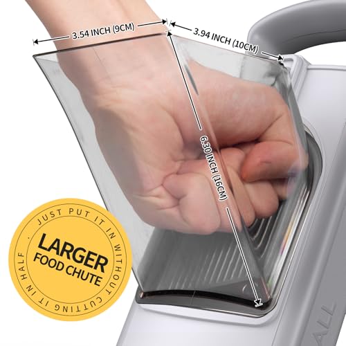Safe Mandoline Slicer for Kitchen (3rd Gen, Gray)