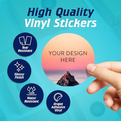 Custom Vinyl Stickers Your Image (100 Count)
