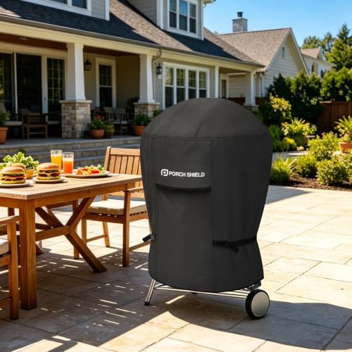Outdoor Charcoal Kamado Joe Grill Cover 36" Dia x 45" H (36" Dia x 45" H / Black-Round)