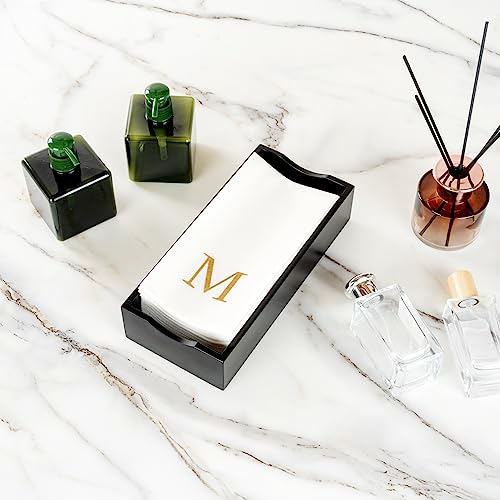 Paper Rectangle Gold Letter M Linen (Gold / 2000 Count / M)