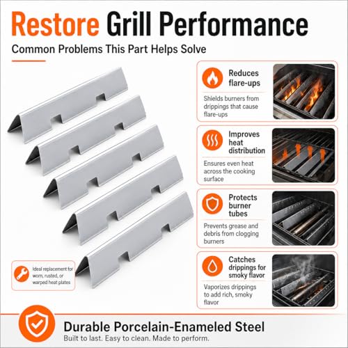 15.3" Flavorizer Bars for Weber Spirit E310 & GS4 Spirit II 300 (15.3"×2.6"×2.51" - 67046 Spirit 300)