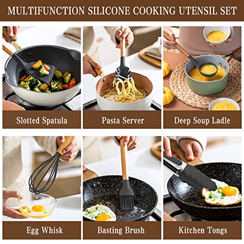 Kitchen Cooking Utensils Set (Gray)