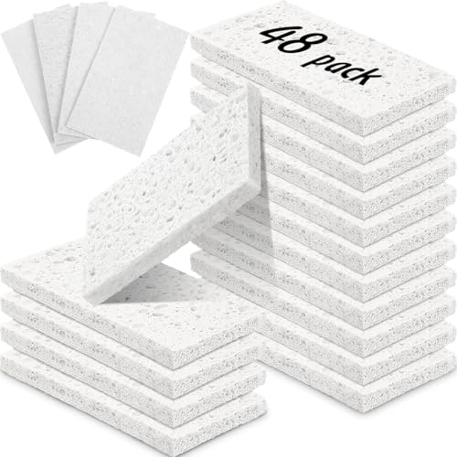 48 Pcs Sponges Bulk Sponges Kitchen Compressed Sponge (White)