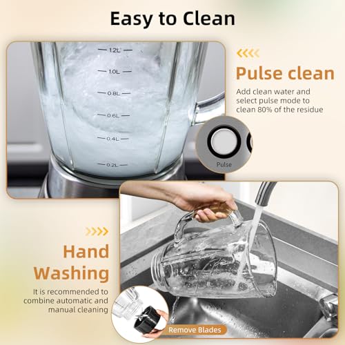 800 Watt Fast Countertop Blender for Smoothies and Shakes (18 Speed Levels and Pulse)