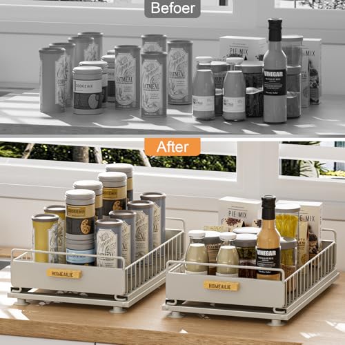 Under Sink Organizer (2 Pack Single Layer / Gray)
