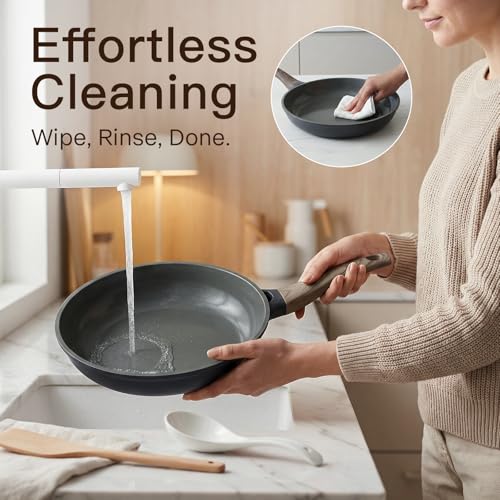 22 Piece Ceramic Cookware Set with Utensils (Gray)