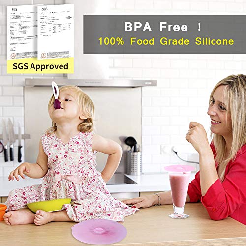 Silicone Lids Covers (Clear Pink)