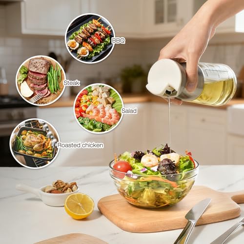 Oil Dispenser for Kitchen 9 Ounce Salad Dressing Container (clear 9 oz)