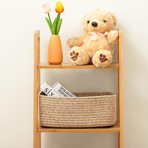 Small Storage Baskets for Organizing (3pcs-L11.5xW7.5xH4.7" / Brown)
