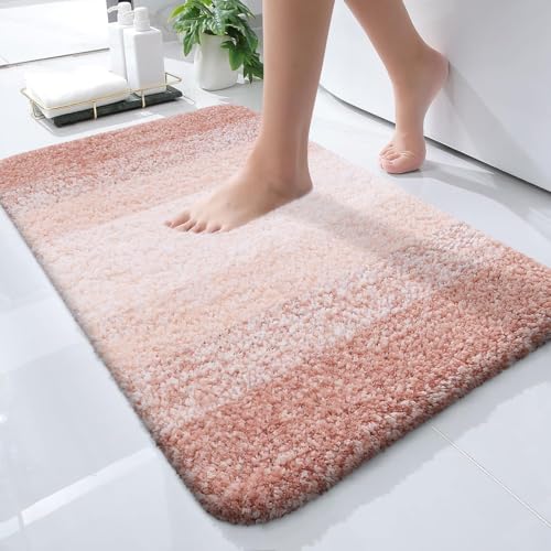 Small Bathroom Rugs 28x18 (28" X 18" / Peach)