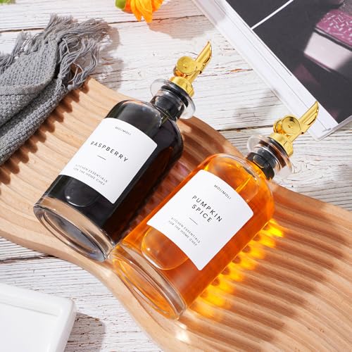 Olive Oil Dispenser Bottle for Kitchen (350ml, Set of 2 Bottles + Tray / Gold)