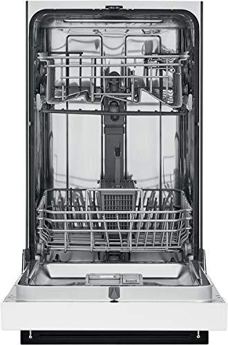 18 in. ADA Compact Front Control Dishwasher in White with Dual Spray Arms (White / Dishwasher Only)