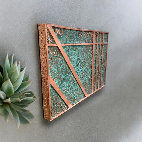 Handmade Copper Wall Art for Home (patina of modern / 13.7 x 19.7 in (Rectangular))