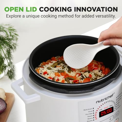Electric Pressure Cooker 6 Quart Capacity (White)