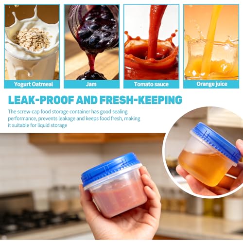 24 Pack Freezer Containers with Screw On Lids (6oz-24pack)