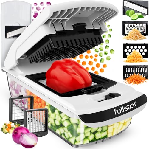 Pro Original Vegetable Chopper & Mandoline Slicer Kitchen Gadget (White / 6 in 1)