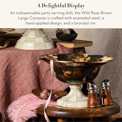 Enamel Compote (Large / Brown Wild Rose)