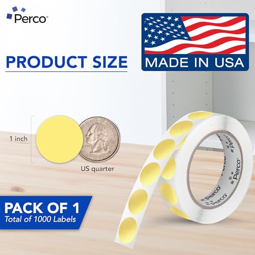 Metallic Gold Round Circle Dot Sticker 1 (Metallic Gold / 1 Inch)