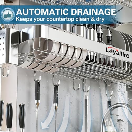 Over Sink Dish Drying Rack (Silver)