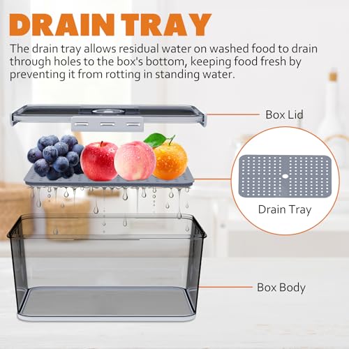 2PCS Bread Boxes (Grey-Small-2PCS)
