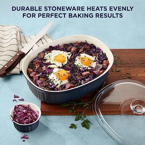 Ceramic Bakeware Set with Lids (French Navy / 10 PIECE)