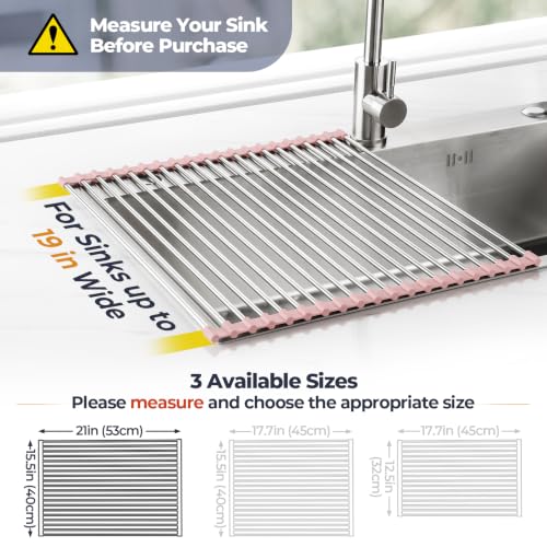 Roll Up Dish Drying Rack Over Sink