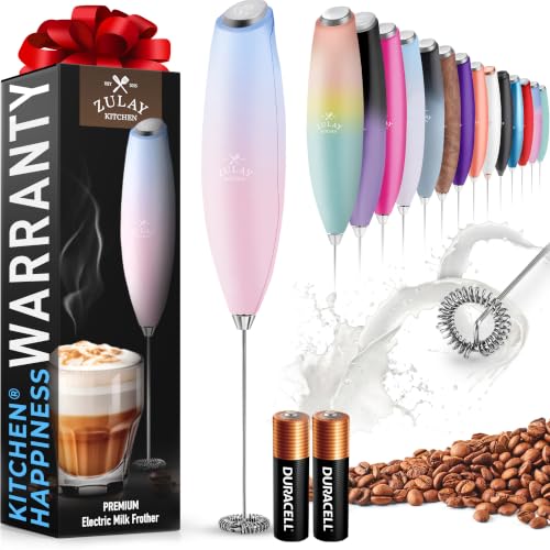 Zulay Powerful Milk Frother for Coffee with Upgraded Titanium Motor (Pure Sun / OG Frother)
