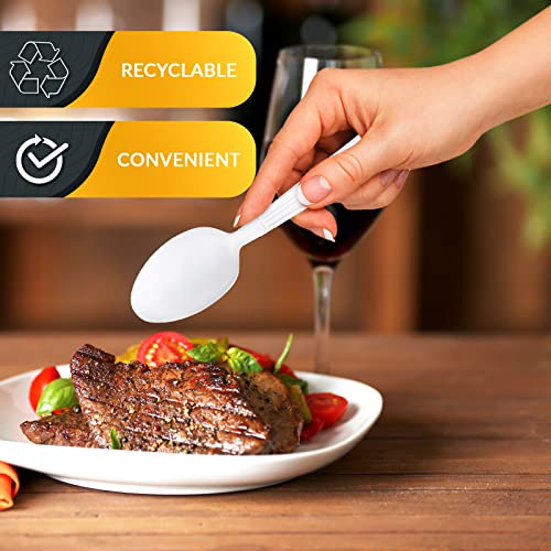 Heavy Weight Disposable Plastic Teaspoons (Teaspoons)