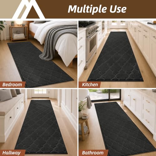 Kitchen Runner Rugs Non (Black / 24"X 72")