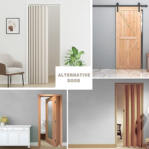 Closet Curtain for Open Closet & Doorway (Beige / 52"W x 78"L (Pack of 1))