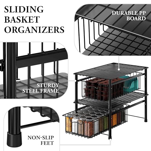 Stackable Basket Drawer (1-tier / Black)