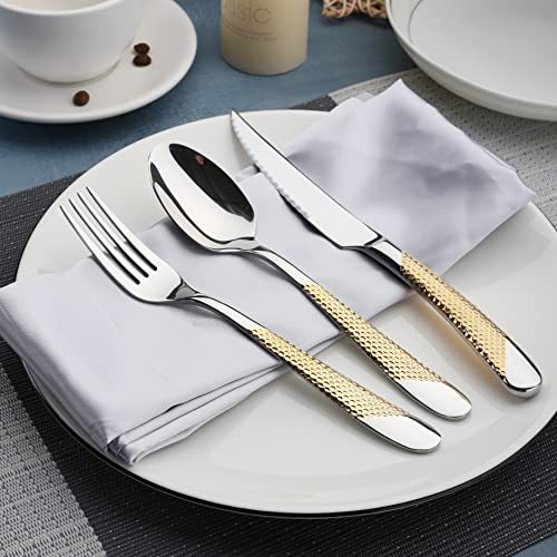 Gold Silverware Set 20