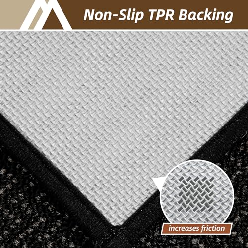 Hallway Runner Rugs Non (Black / 2' x 6')