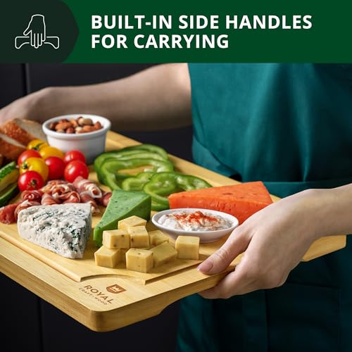 Wooden Cutting Boards for Kitchen Meal Prep & Serving (5-Piece / Natural)