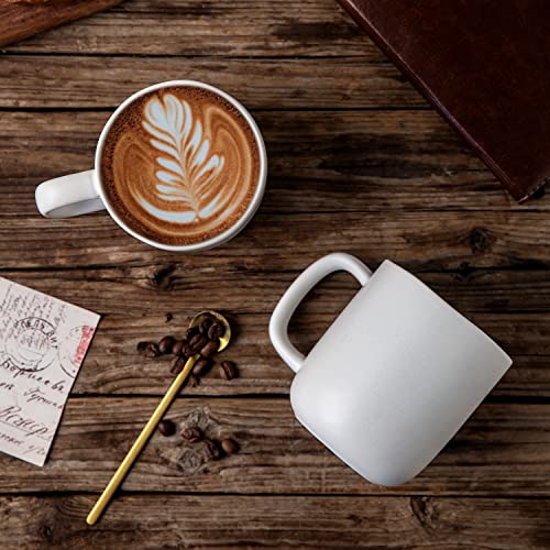 14oz Coffee Mugs Set of 6 (6 Count (Pack of 1) / Matte White)