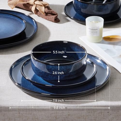 Dinnerware Sets for 4 (Deep Sea Blue / Service for 4)
