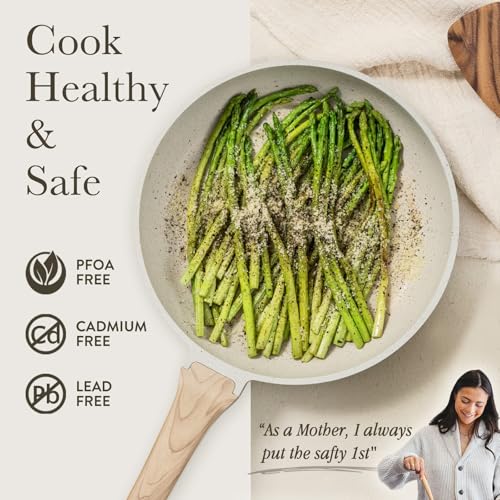 10 Inch Non Stick Cream White Frying Pan (Cream White / 10")