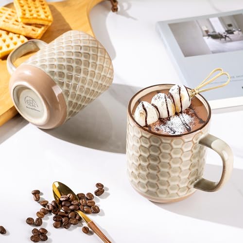 Coffee Mugs Set of 4 (Pale Khaki / Set of 4 (16 Ounces))