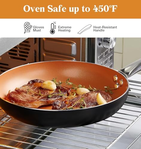Little Skillet with Lid (Copper-Silver / 8 Inch)